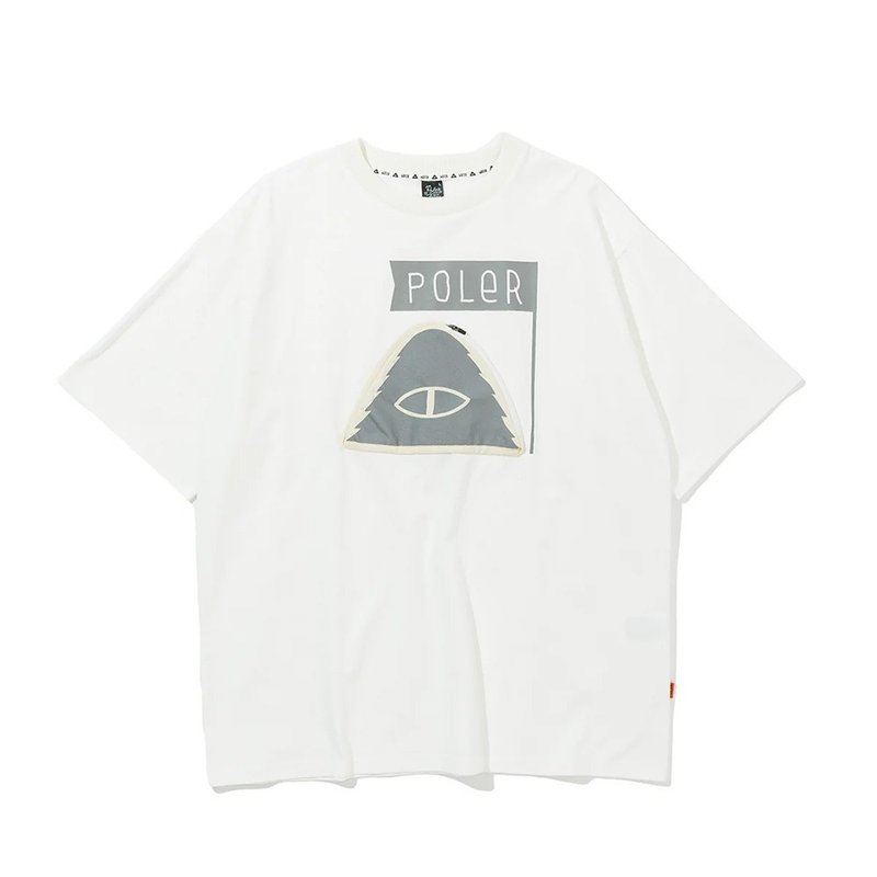 日本限定POLER PRM WASH SUMMIT POCKET TEE 山型眼口袋T恤 / 白 - 男 T 恤 - 棉．麻 白色