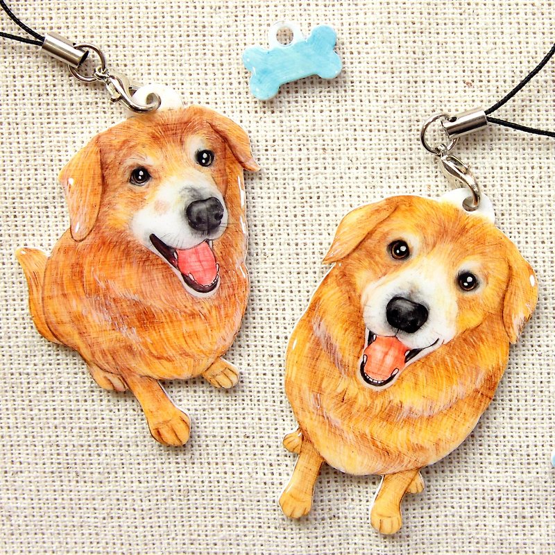 Customized hand-painted pet-mobile phone strap - Other - Plastic 