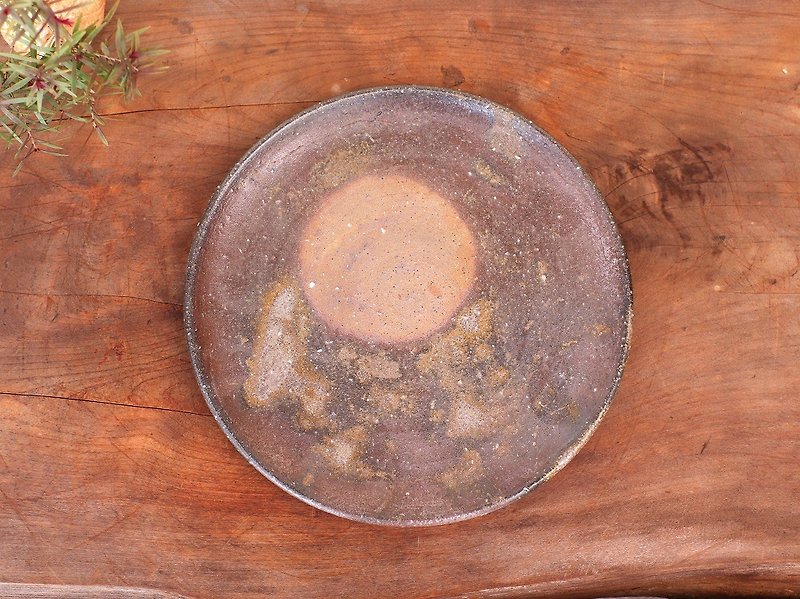 Bizen ware plate, Sangiri (18.5cm) sr3-078 - Plates & Trays - Pottery Brown