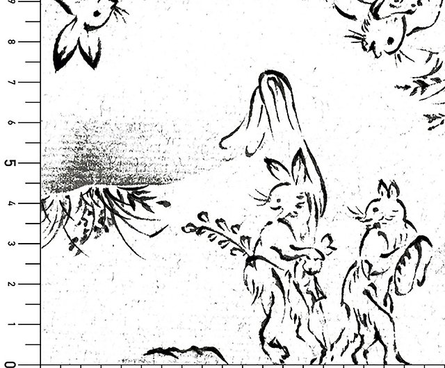 鳥獣戯画 Chojugiga Irohana 壁紙 ショップ Harokka ウォールデコ 壁紙 Pinkoi