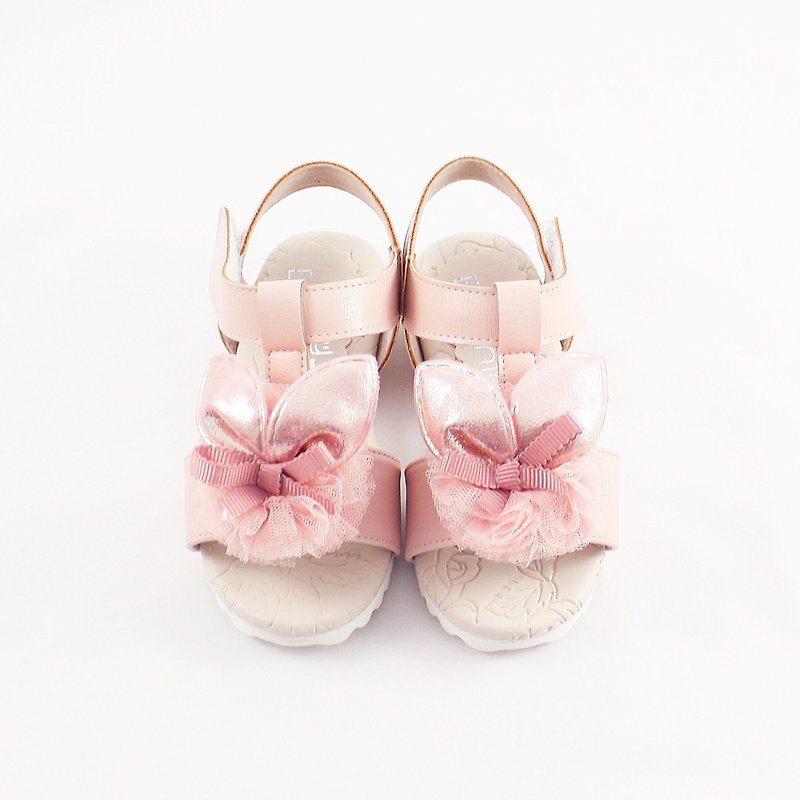 Bunny jumps into the flower children's sandals - honey powder - Kids' Shoes - Faux Leather Pink