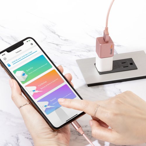 Qubii Pro ローズゴールド iPhone/iPadを充電するたび自動