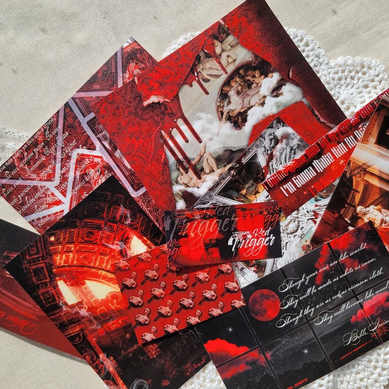 Red Trigger Decopaper - 信封/信紙 - 紙 紅色