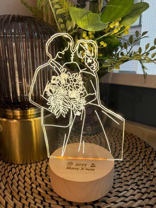 MiniGarden手繪客製化 聖誕禮物手繪【夜燈】聖誕設計款 聖誕交換禮物推薦 臺中工作室