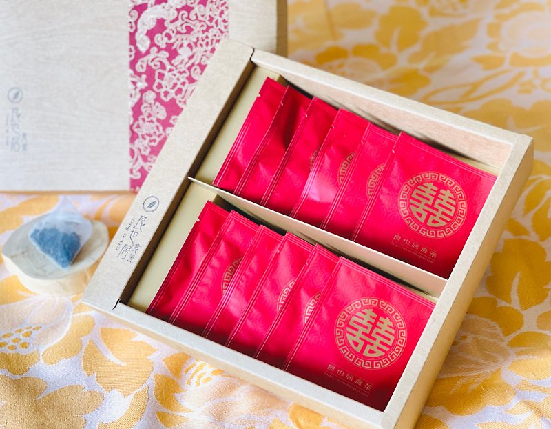 囍 Tea Gift Box - Deer Honey Black Tea Original Leaf Tea Bags 12pcs - Cake & Desserts - Fresh Ingredients 
