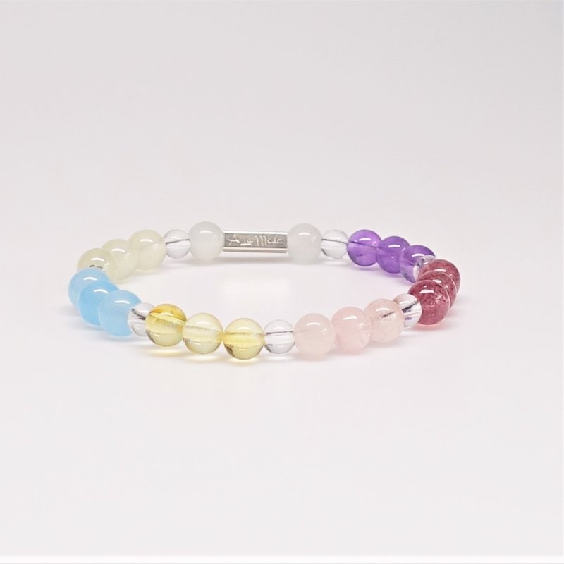 Rainbow crystal amber bracelet - Bracelets - Other Materials Multicolor