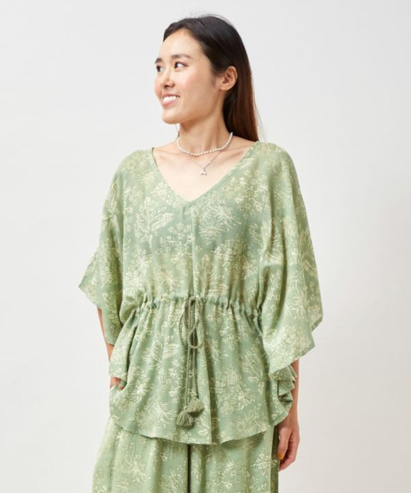 【熱門預購】夏威夷流蘇綁帶上衣 (二色) 4IA-5301 - 女上衣/長袖上衣 - 其他材質 