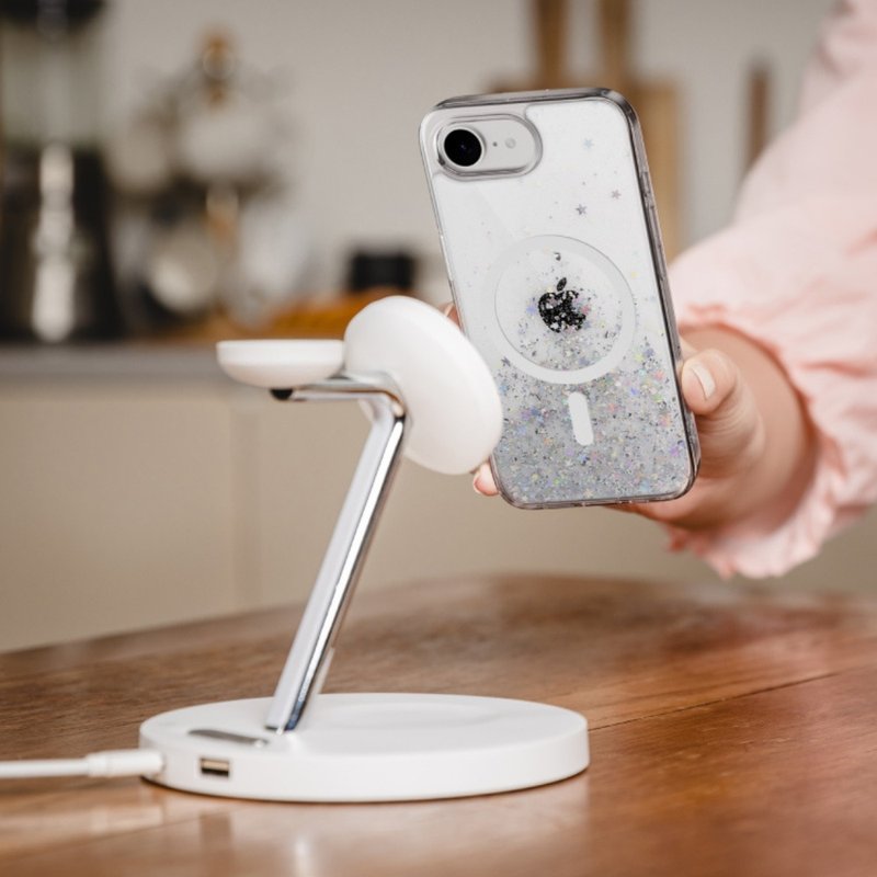 iPhone16e Starfield立體星砂防摔手機殼 - 手機殼/手機套 - 塑膠 