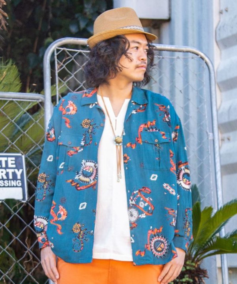 Navajo Motifs Men's Shirt - 男 T 恤 - 其他材質 