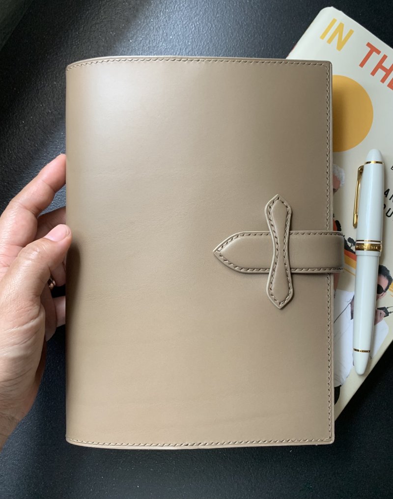 Handmade Journal cover (A5) - 筆記本/手帳 - 真皮 灰色
