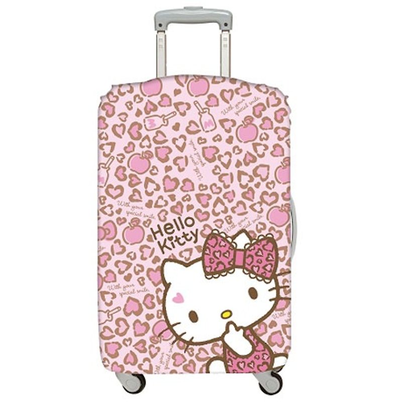 LOQI Luggage Jacket│Hello Kitty Leopard Print M - กระเป๋าเดินทาง/ผ้าคลุม - วัสดุอื่นๆ สึชมพู