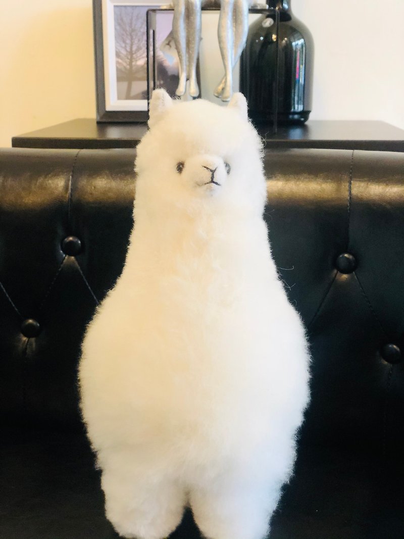 秘魯100%羊駝毛羊駝玩偶 (33cm) - 玩偶/公仔 - 其他材質 白色