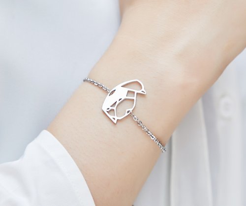 吳小姐3d訂製珠寶 企鵝 - 幾何手鍊系列 - 抗敏醫療鋼