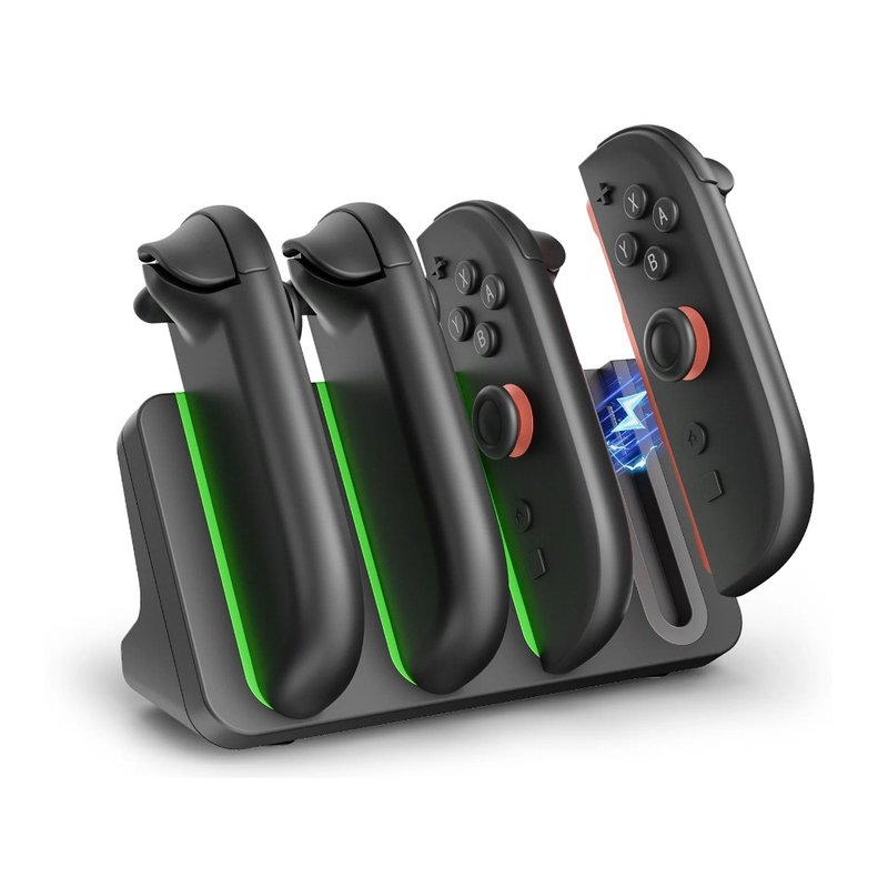 良值 NS 2 Joycon2 4in1 LED顯示手把充電座 (公司貨) - 桌遊/卡牌 - 塑膠 黑色