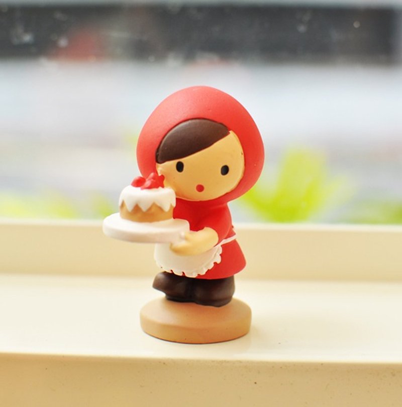 【日本Decole】Otogicco系列 療癒系小紅帽大野狼小擺飾★草莓蛋糕出爐 - 擺飾/家飾品 - 其他材質 紅色
