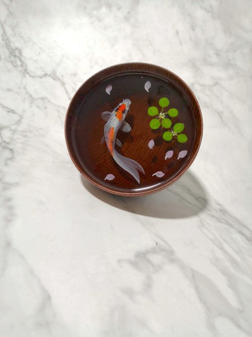 3D樹脂塗装以上の鯉無料ラッキーイヤー手描きの不滅の魚は個人的