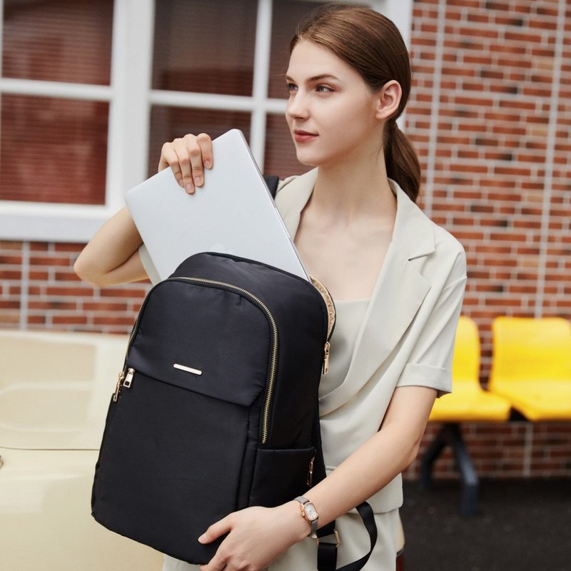 Raymii MAC11 Fashion Laptop Backpack - กระเป๋าแล็ปท็อป - ไนลอน สีดำ