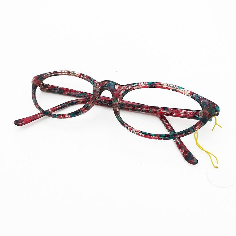 Detaching glasses line / handmade plate glasses no.58 vintage - กรอบแว่นตา - วัสดุอื่นๆ สีแดง