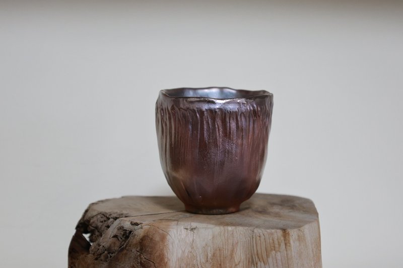 柴燒小茶碗/握杯/品茗杯/150ml/瀧間拾光 - 茶壺/茶杯/茶具 - 陶 