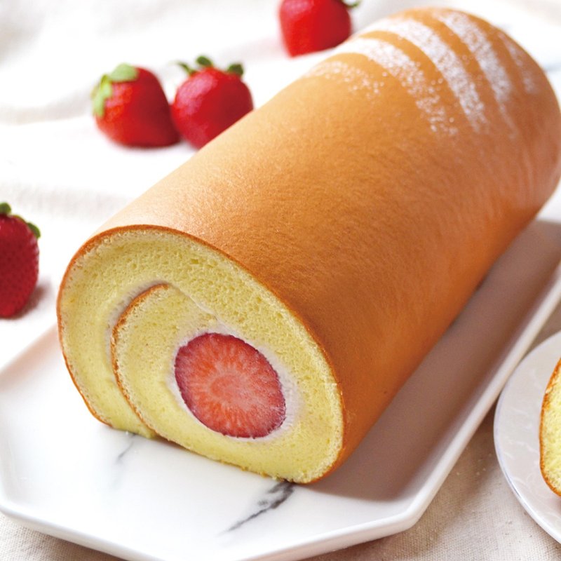 【Windsor Castle】Vina Strawberry Roll Great Lakes Strawberry - เค้กและของหวาน - อาหารสด สีแดง