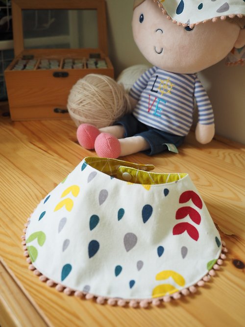sunflowercorsage 手作北歐簡約風彩色水滴圖案嬰兒/小童圍巾