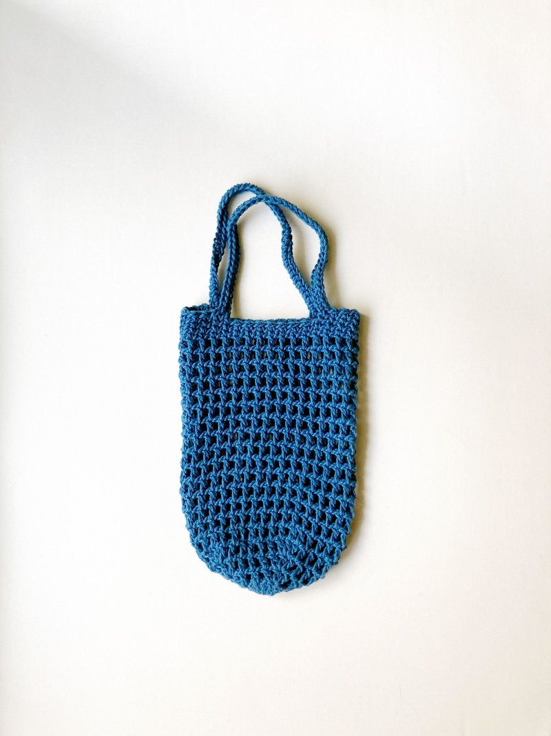 【現貨】royal blue 環保杯袋 飲料提袋【選我選我不用等喔】 - 飲料提袋/杯套 - 棉．麻 藍色