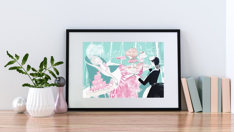 Marie Antoinette movie art poster A4 digital download print illustrated postcard - 電子似顏繪/繪畫/插畫 - 其他材質 