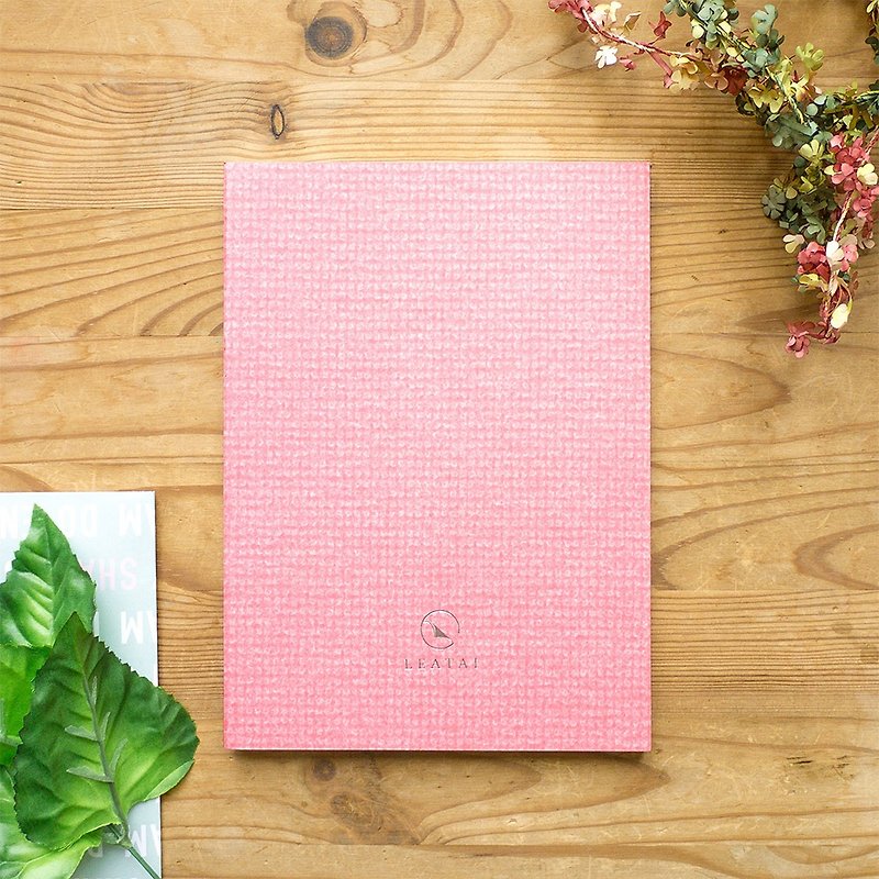 A5 Classic checkered notebook. Marshmallow Color-Flower Powder (Medium Paper 1.0 Pen Applicable Paper) - สมุดบันทึก/สมุดปฏิทิน - กระดาษ 