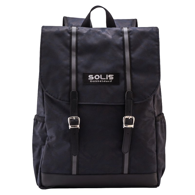 SOLIS CAMO Series 15 Lassig Square Laptop backpack (BlackCAMO) - กระเป๋าเป้สะพายหลัง - เส้นใยสังเคราะห์ 