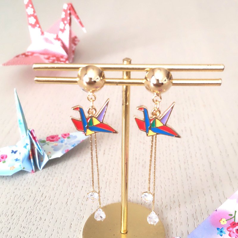 ORIDURU piercing earrings - Earrings & Clip-ons - Other Metals Multicolor