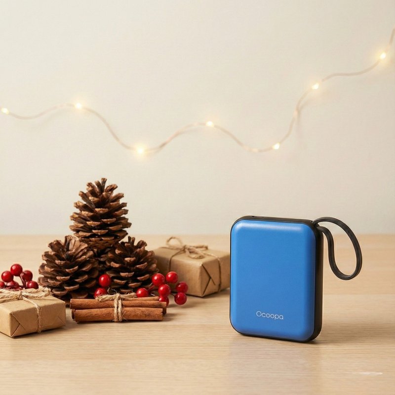 超迷你速熱暖手寶│Ocoopa UT5 Nano│長續航暖蛋-藍色 - 其他 - 其他金屬 