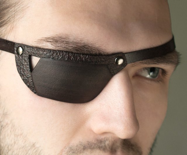 Leather Eye Patch | Sport Design Eye Patch | Brown Black Eye Leather Eye Patch | Sport Design Eye Patch | Brown Black Eye