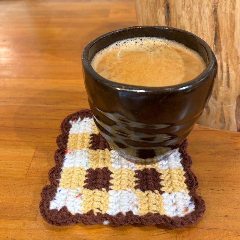 Checkered Cookie Coasters Crocheted - Coasters - Other Materials 