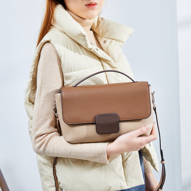 **Bag  Vintage • Leather Series** - Messenger Bags & Sling Bags - Genuine Leather Brown