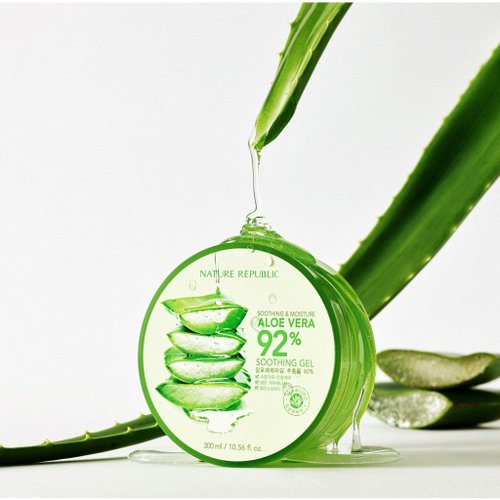 Nature Republic 自然樂園官方旗艦店 超舒緩保濕蘆薈噴霧 92%X2+蘆薈凝膠 92%X2