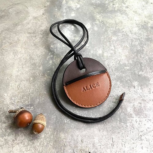 KAKU皮革設計 gogoro鑰匙皮套訂製 琥珀棕/深咖客製化禮物