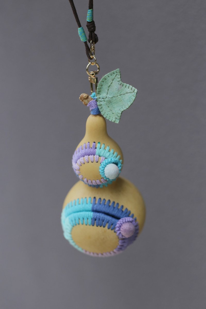 No.8-原創 & 天然葫蘆 收納 儲物 裝飾 | 全手工藏式編繩 | 一件 - 化妝包/收納袋 - 植物．花 多色