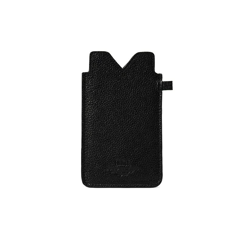 イタリア製レザーiPhone6S / iPhone7ケース - スマホケース - 革 ブラック