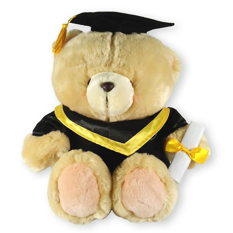 FF 12 inch fluff / graduation honor bear - ตุ๊กตา - วัสดุอื่นๆ สีนำ้ตาล
