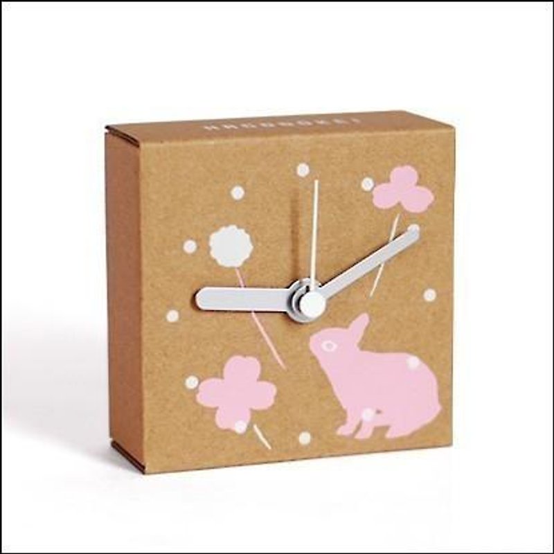 HACODOKEI/Rbbit/Pink - Clocks - Paper Pink