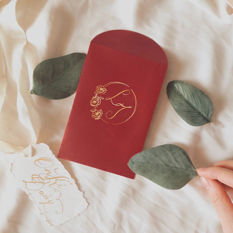 Wild flower custom-made red envelope wedding red envelope - Wedding Invitations - Paper Red