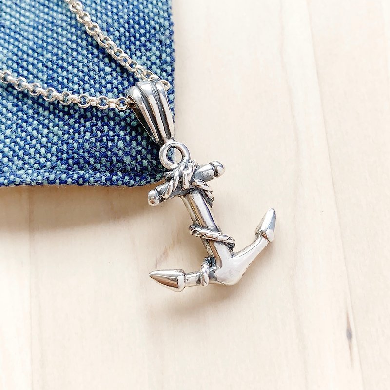 <ANCHOR>925 Silver Chain Necklace - สร้อยคอ - วัสดุอื่นๆ สีเงิน