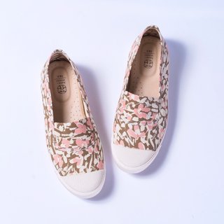 Slip-on casual shoes Flat Sneakers with Japanese fabrics Leather insole