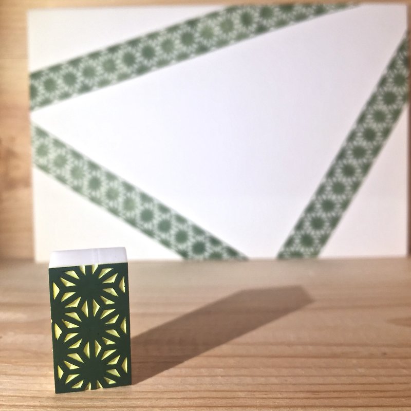 Handmade stamp with postcard(paper tape A) - Stamps & Stamp Pads - Rubber 
