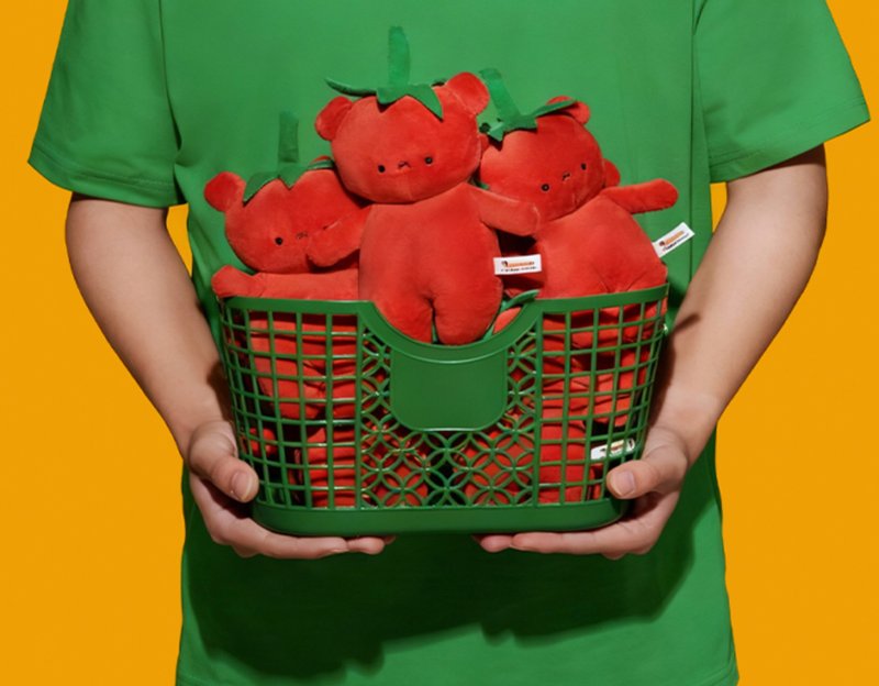 【番茄小熊】寵物發聲陪伴/磨牙耐咬玩具 - 貓/狗玩具 - 其他材質 紅色