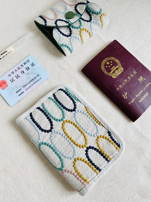 虛室手制 刺繡設計 支持客制化客製尺寸和內部結構 護照包 旅行護照夾