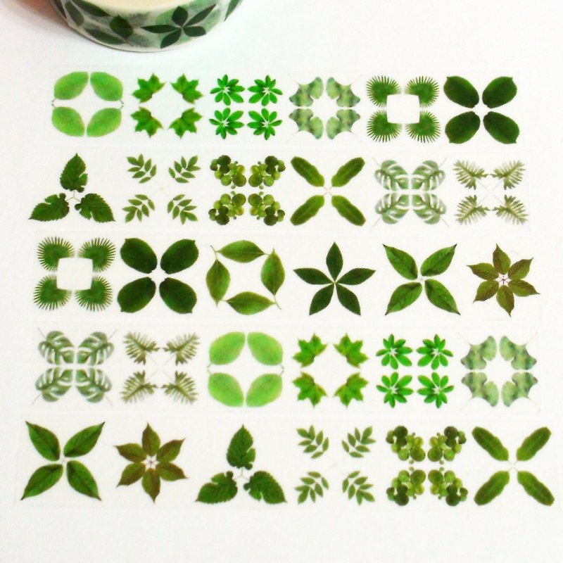 Masking Tape Leaf Tile - Washi Tape - Paper 