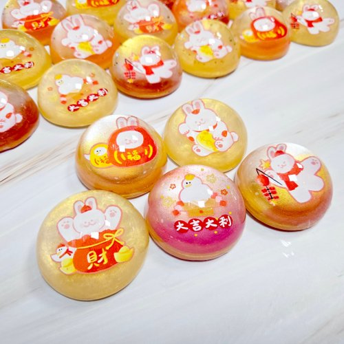 我也手作 Me Too 【藝術肥皂-新年兔兔款】客製•快速出貨•企業•禮物•胺基酸