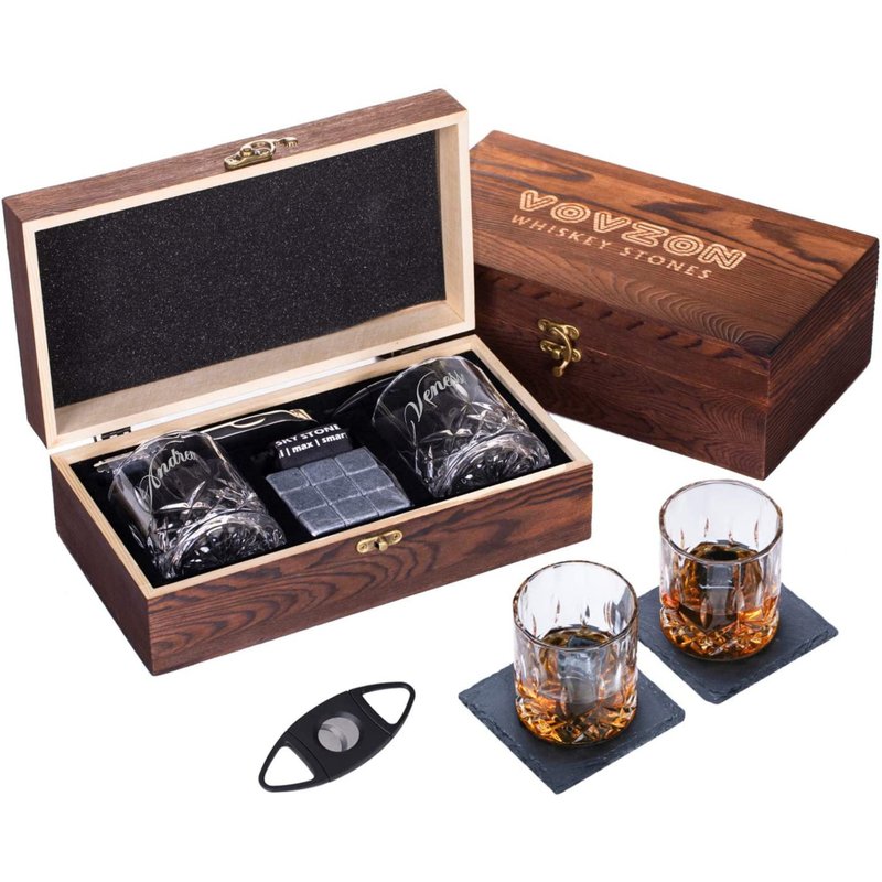 文字雕刻|Vovzon歐式冰酒石套裝 客製化禮物送禮禮物 - 酒杯/酒器 - 玻璃 