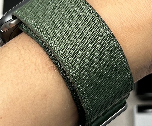 45mm【期間限定値下げ】Apple watchベルト アルパインループ グリーンループ